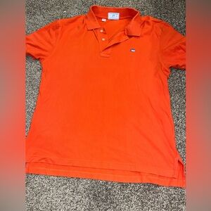 SOUTHERN TIDE Orange Cotton Blend Polo Shirt Size L